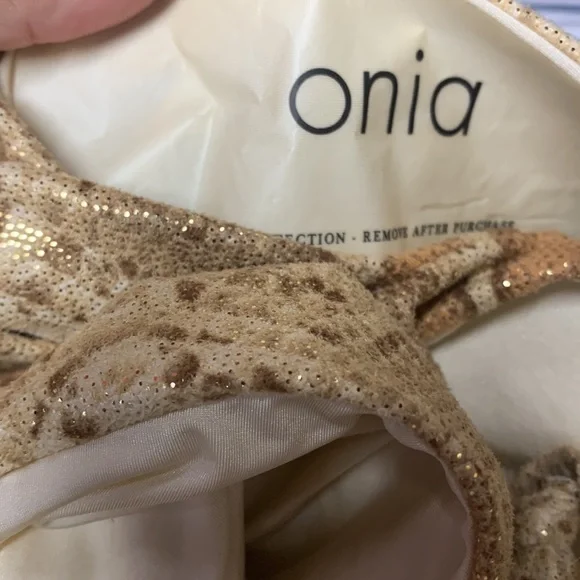 ONIA Rose one piece swimsuit new without tags xs liquid suede python - Picture 7 of 7